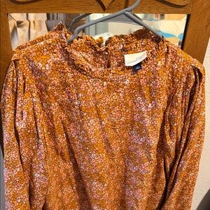 Universal Thread Orange Floral Blouse